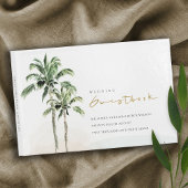 Livre D'or Plage tropicale Palm Trees Mariage aquarelle