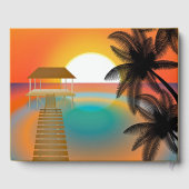 Livre D'or Plage tropicale Paradise Palm Tree Sunset (Verso)