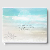 Livre D'or Plage White Starfish Mariage élégant Tropical (Recto)