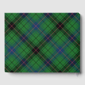 Livre D'or Plaid Élégant Davidson Plaid Vert Tartan Rustique (Verso)