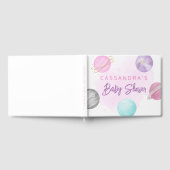 Livre D'or Planètes spatiales roses Baby shower Galaxy (Complet)