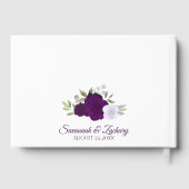 Livre D'or Plum & Dusty Purple Floral Elegant Boho Mariage (Verso)