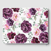 Livre D'or Plum violet bouquet floral Mariage d'aquarelle (Verso)