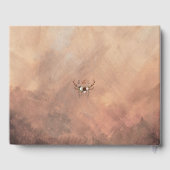 Livre D'or Plumes rustiques de bois et fleurs florales (Verso)