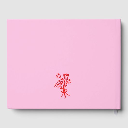 Livre D'or Poignée rétro rouge et rose (Verso)