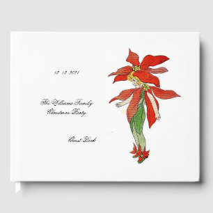 Livre D'or Poinsettia Joyeuse fête de Noël mignonne Fleur fil