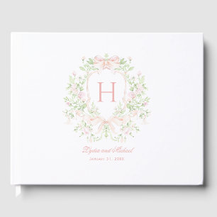 Livre D'or Poireau doux avec vaches roses Mariage monogramm