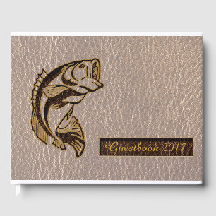 Livre D'or Poisson en cuir doux