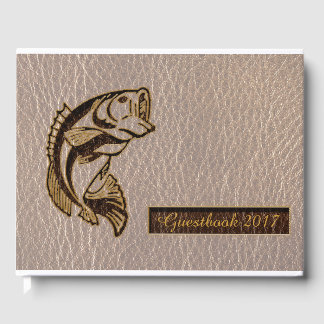 Livre D'or Poisson en cuir doux