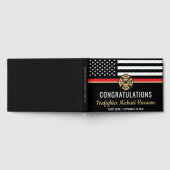 Livre D'or Pompier Pompier Académie Drapeau Fireman Graduatio (Complet)