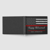 Livre D'or Pompier Retraite Cuir mince Red Line Party (Complet)