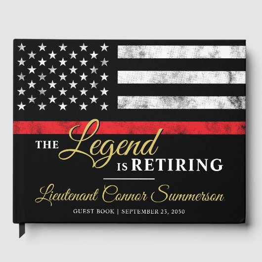 Livre D'or Pompier Retraite Service d'incendie pompier (Recto)