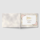 Livre D'or Pony rose Floral Gold Script & Mariage de cadre (Complet)