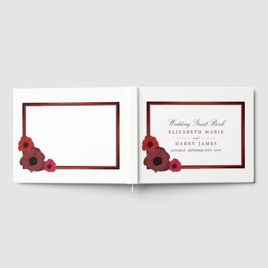 Livre D'or Poppies rouges et Mariage de Burlap (Complet)