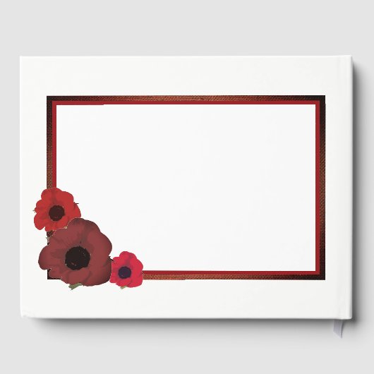 Livre D'or Poppies rouges et Mariage de Burlap (Verso)