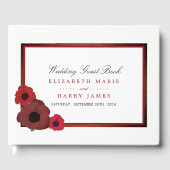Livre D'or Poppies rouges et Mariage de Burlap (Recto)