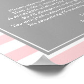 Livre d'or pour Baby Shower avec des rayures roses (Coin)