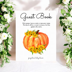 Livre d'or pour Baby Shower Citrouille