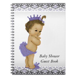 Livre d'or pour Baby Shower Lavande Violet et Gris