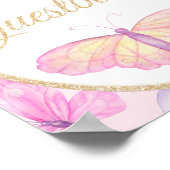 Livre d'or pour Baby Shower Papillon Rose et Viole (Coin)