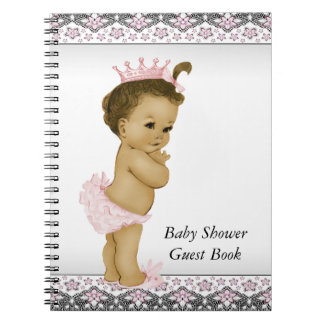 Livre d'or pour baby shower rose et noir