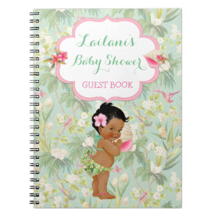Livre d'or pour Baby Shower Tropical Hawaïen Ethni
