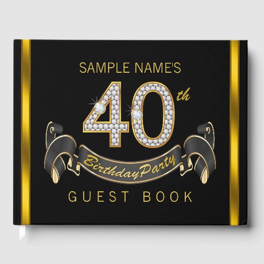 Livre d'or pour fête d'anniversaire 40 ans (Recto)