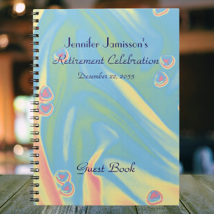 Livre d'or pour fête de retraite avec pastels et c