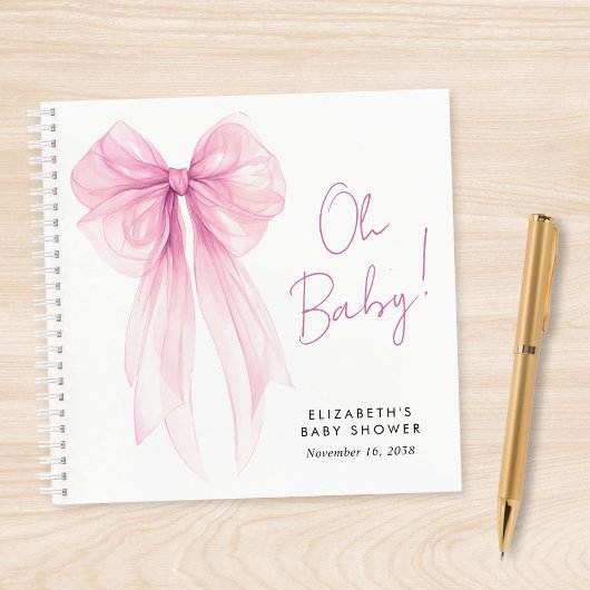 Livre d'or pour invité pour Baby Shower Fille avec