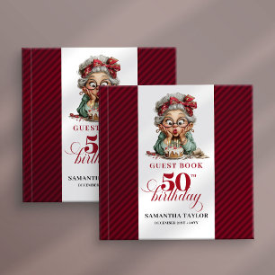 Livre d'or pour invités de 50 ans avec une touche