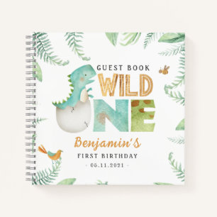 Livre d'or pour le 1er anniversaire Dinosaures sau