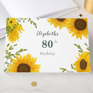 Livre d'or pour les 80 ans Élégants Tournesols