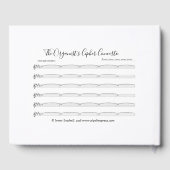 Livre d'or pour les organisateurs de visites avec  (Verso)