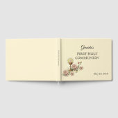 Livre D'or Première Sainte Communion Chalice Hôte Fleurs Rose (Complet)