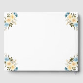 Livre D'or Première Sainte Communion Fleurs d'ivoire Bleues V (Verso)