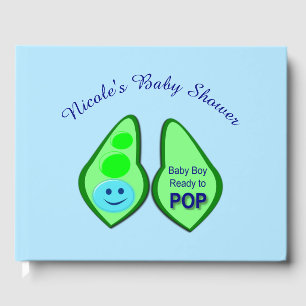 Livre D'or Prêt à faire Pop Baby Boy Blue Pea Baby shower Per