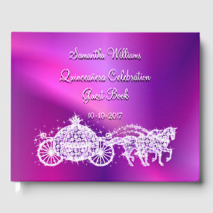 Livre D'or Princess Coach & Horses Quinceañera