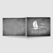 Livre D'or Professeur retraité de voile Typographie de bateau (Complet)