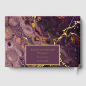 Livre D'or Prune Pourpre Et Marbre Doré  (Verso)