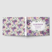 Livre D'or Purple Blush rose floral Custom 80e anniversaire (Complet)