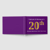 Livre D'or Purple, Faux Gold 20e fête du Mariage (Complet)