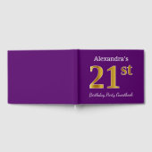 Livre D'or Purple, Faux Gold 21e fête d'anniversaire; Nom per (Complet)