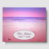 Livre D'or Purple Pink Ocean Sunset for Memorial Service (Recto)