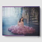 Livre D'or Purple Pink Paris Fireworks Quinceañera (Verso)