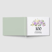 Livre D'or Purple Rose Floral 100e fête d'anniversaire (Complet)