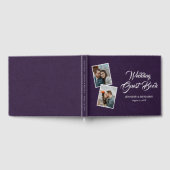 Livre D'or Purple Rustic Burlap Photo Mariage (Complet)