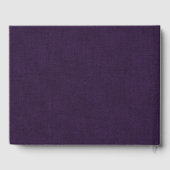 Livre D'or Purple Rustic Burlap Photo Mariage (Verso)