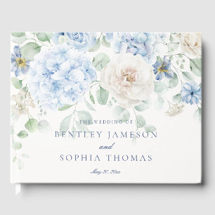 Livre D'or Quelque chose de bleu Floral Hydrangea Mariage Liv