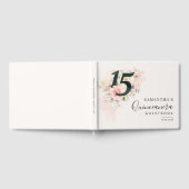 Livre D'or Quinceanera 15e anniversaire de fleurs roses (Complet)