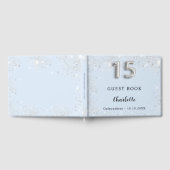 Livre D'or Quinceanera bébé bleu argent éclat (Complet)